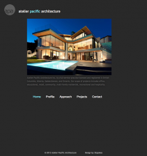 Screenshot Atelier Pacific Architecture Website